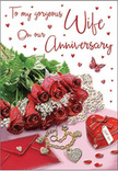 This anniversary image feels like stepping into a cherished memory, carefully composed as if on a polished table in a Canonbury home just off Liverpool Road. A lush spray of red roses sweeps across the card, each bloom a deep, velvety crimson with petals that appear almost touchable, their edges softly highlighted as though brushed by early morning light. Nestled amid the roses are delicate sprigs of greenery, providing gentle contrast and making the rich reds glow even more intensely. Beneath the flowers lies a neatly folded envelope, creamy and inviting, hinting at the handwritten words of love hidden inside. A heart-shaped locket rests nearby, its smooth, glossy surface reflecting subtle glints of light, accompanied by a string of dainty pearls and small jewel-like accents that add a sense of refinement and nostalgia. These pieces feel like heirlooms passed lovingly from one anniversary to the next, treasured in homes across Canonbury and the surrounding Islington streets. The surface beneath them has a faint shimmer, catching the sparkle of tiny heart decorations scattered around, while a single butterfly motif drifts lightly above the scene, symbolising transformation, hope, and the gentle flutter of romance. The palette leans into passionate reds, soft blushes, and warm, creamy tones, filling the image with the warmth of shared history-like a couple revisiting their favourite walk along Canonbury Place. Crafted with a florist's attention to harmony and balance, the whole arrangement radiates intimacy, tenderness, and the quiet magic of promises renewed year after year.